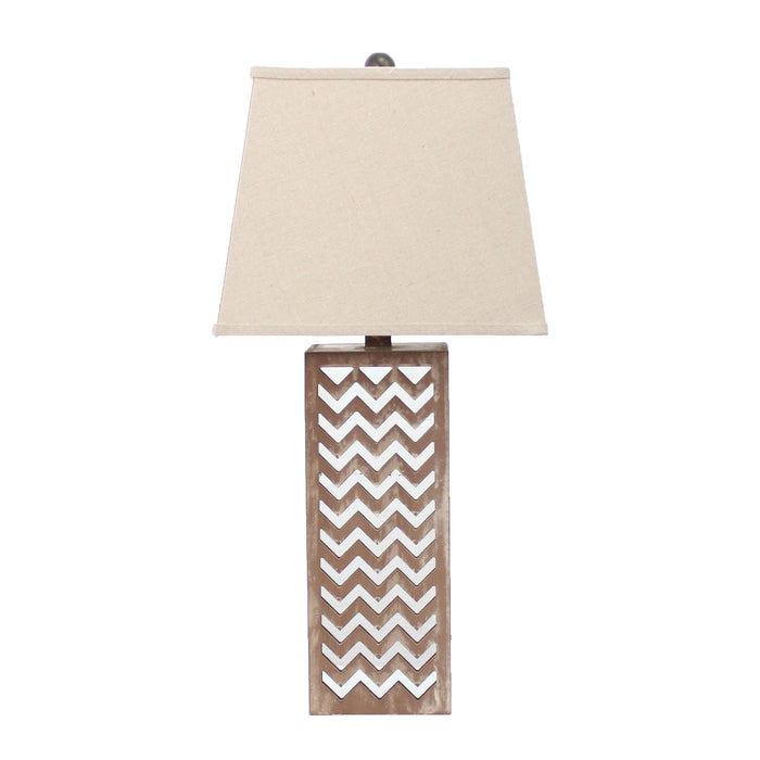 HYGGE CAVE | TAN METAL MIRROR TABLE LAMP