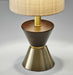 HYGGE CAVE | BRASS WOOD METAL DIABOLO TABLE LAMP