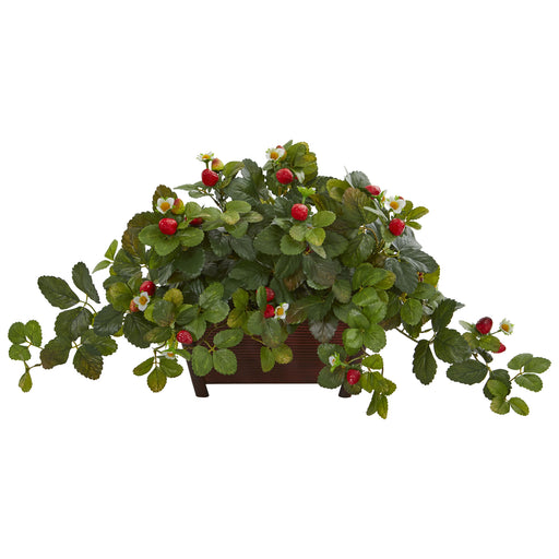 HYGGE CAVE | STRAWBERRY ARTIFICIAL PLANT IN DECORATIVE PLANTER