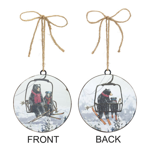 beautiful set of Ski Lift Bear Ornaments - hygge cave