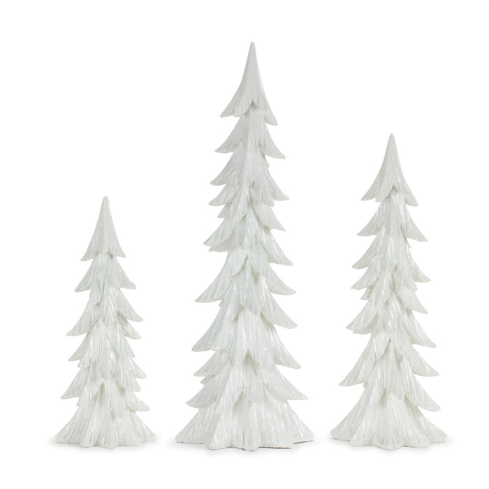 Set of 3 Decorated Christmas Tree Figurines for Holiday Home Decor - hygge cave