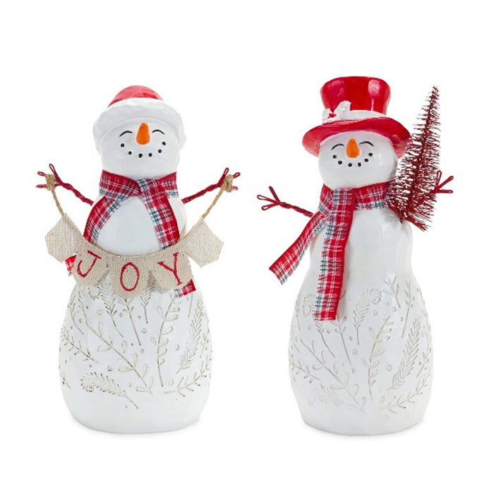 Traditional Christmas Snowman Figurines  - hygge cave