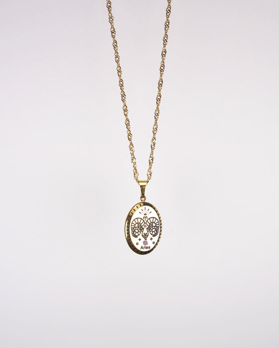 Vintage Zodiac Pendant Necklace